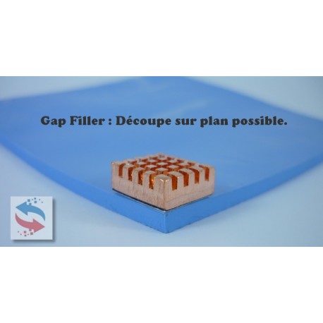 Gap Filler silicone Thermoconducteur. renforce fibre de verre - 3 W/mK Obsolete (EOL)- 50 Â°C a 150 Â°C Ep  0.5 mm